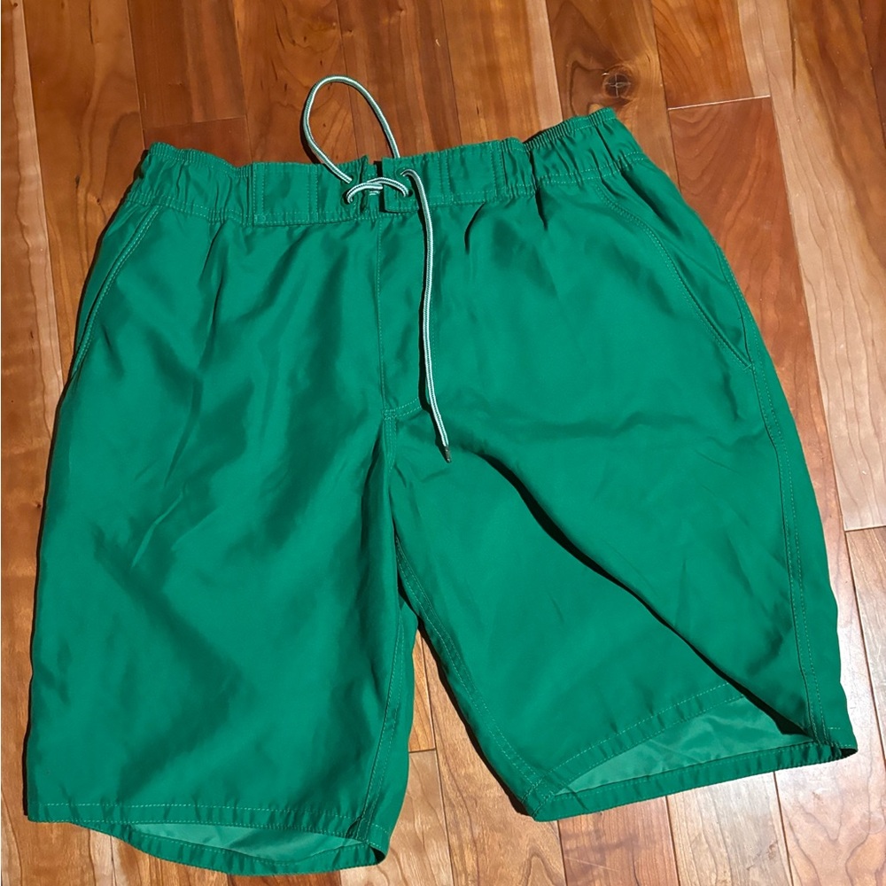 Old Navy Green Board Shorts with Elastic Waistband